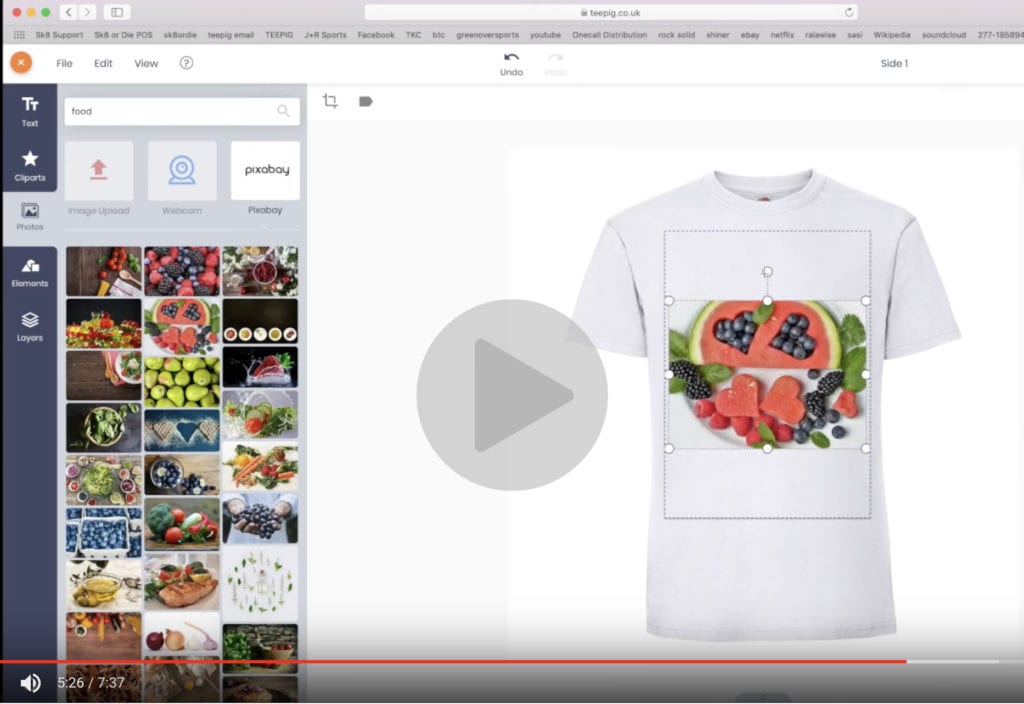 video guide t-shirt design online