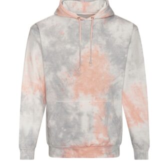 Tie dye hoodie grey pink marble