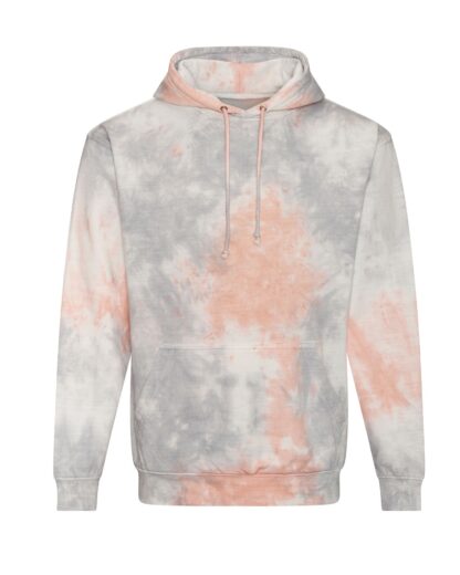 Tie dye hoodie grey pink marble