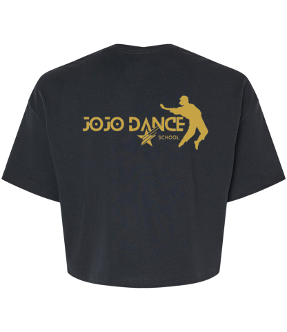 Cropped gold back t-shirt