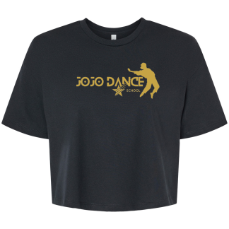 Cropped gold front t-shirt