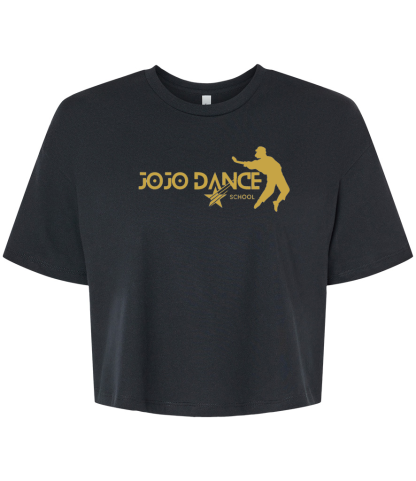 Cropped gold front t-shirt