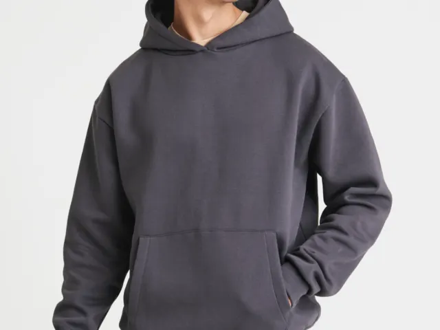 Heavyweight charcoal hoodie