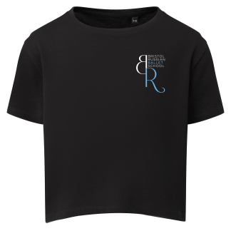 BRBS cropped t-shirt blue logo