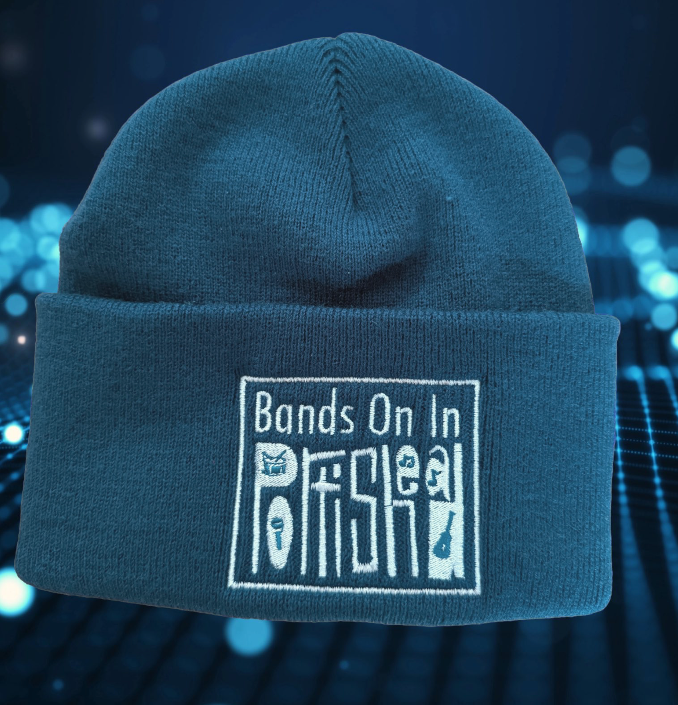 Bands on in Portishead beanie