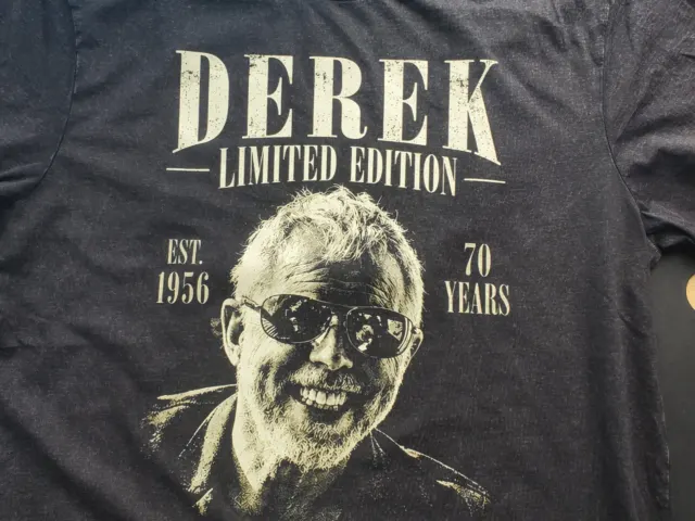 70th birthday celebration t-shirt on an acid wash garment