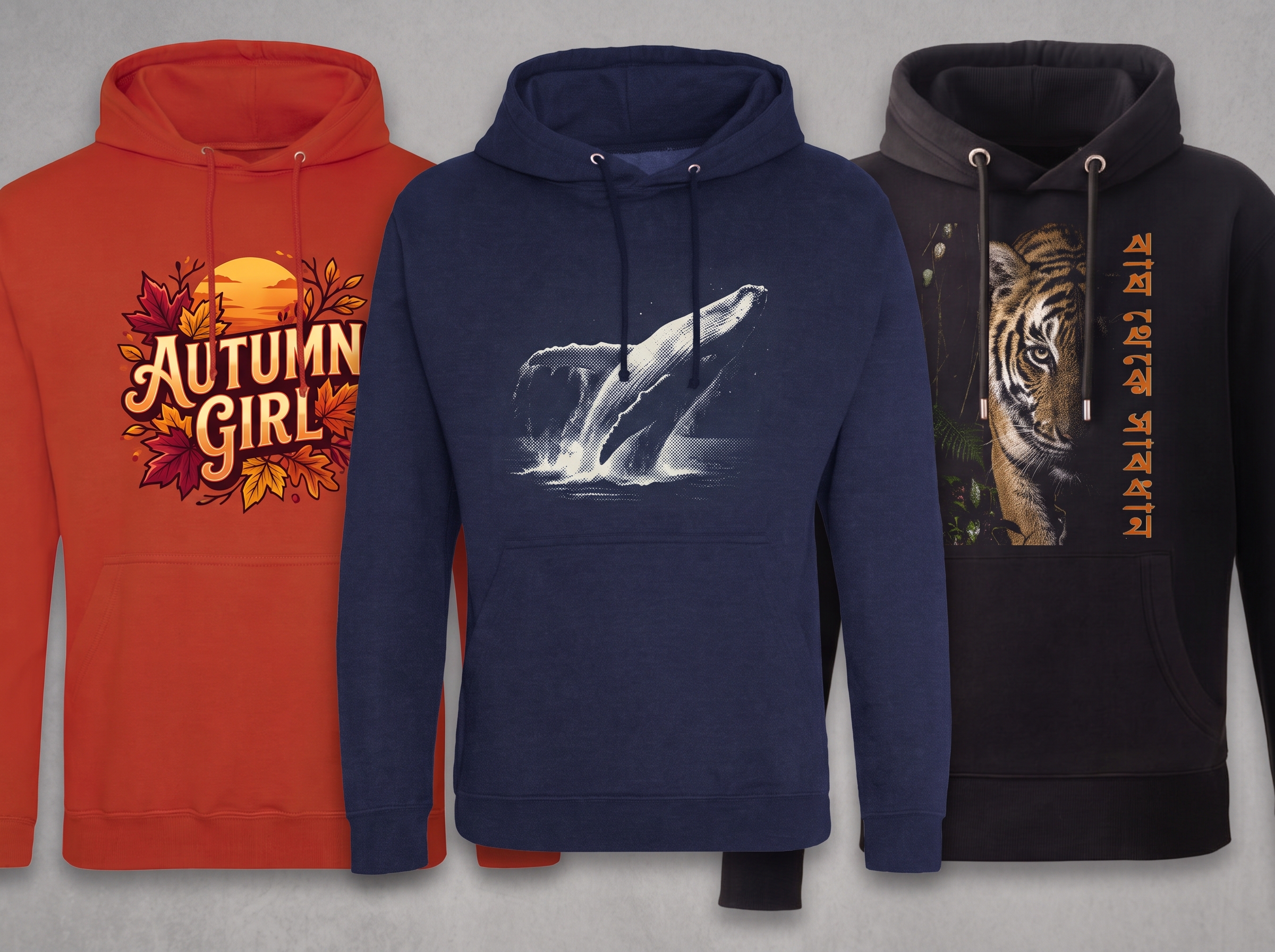 custom printed personalised hoodies
